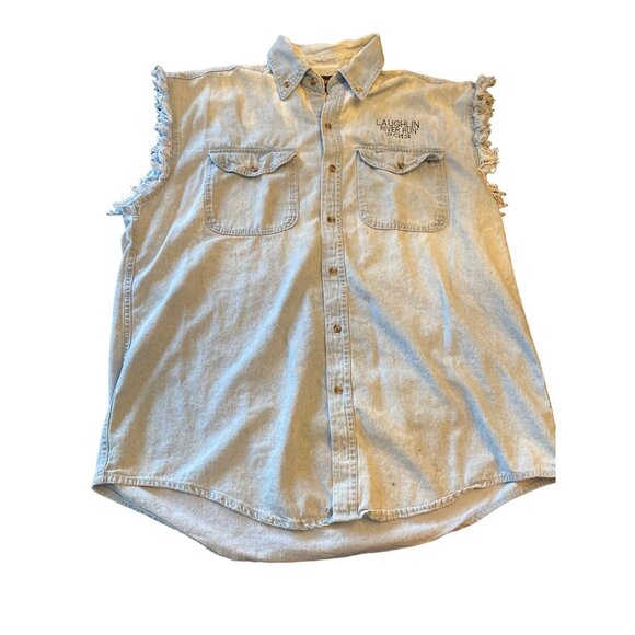 Laughlin River Run 2013 Sleeveless Denim Shirt 2X Large - Picture 1 of 7